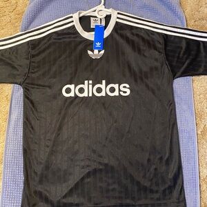 adidas Black Shirt/Short Sleeve Sporty Style with the Adidas Logo